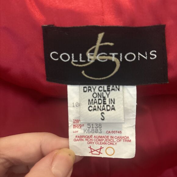 1980s Vintage JS Collections Black Velvet Long Maxi Opera Cloak Hooded Cape - S - Picture 5 of 7